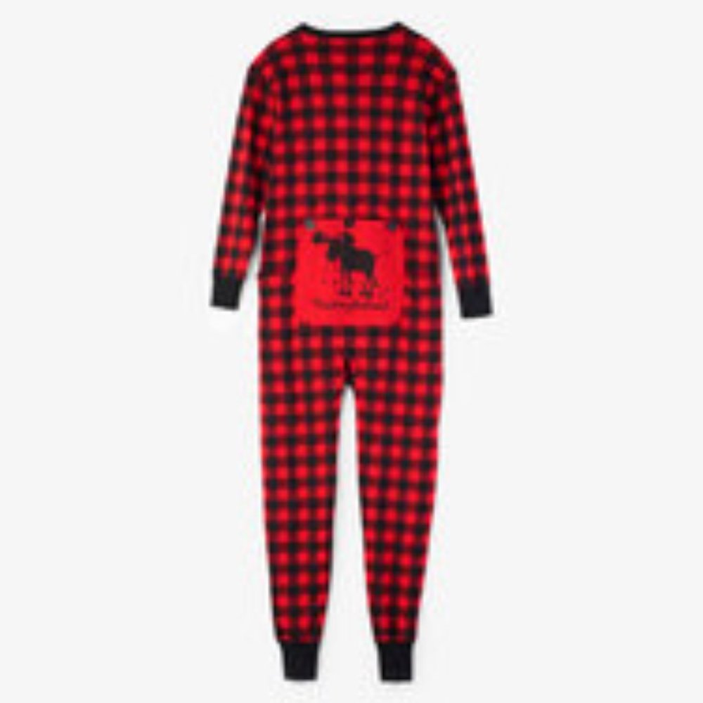 Red Plaid Women's Pajama Onesie